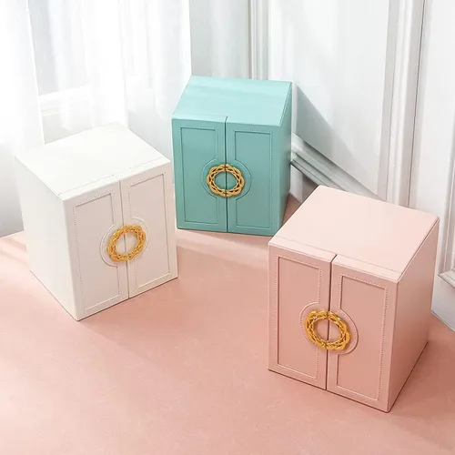 Miniatura 6 de ATDORO Joyeros grandes organizadoresestuche con 5 cajones, regalo para mujeres, adolescentes, niñas, niños, gran joyeríasoporte de cuero sintético