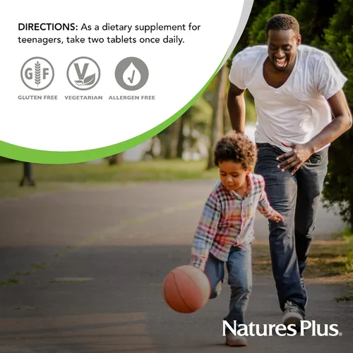 Miniatura 6 de NaturesPlus Source of Life Power Teen - 180 tabletas vegetarianas - Multivitamínico adolescente con minerales y alimentos integrales para el enfoque