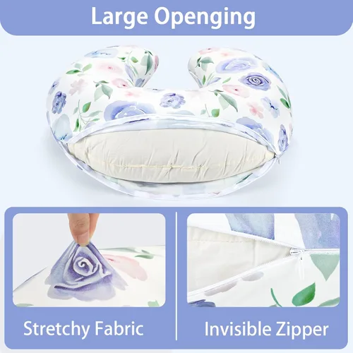 Miniatura 5 de TANOFAR Funda de almohada de lactancia, funda de almohada elástica y extraíble, ultra suave, se adapta perfectamente a la funda de almohada