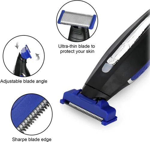 Miniatura 6 de LinMei Solo - Cable de carga de repuesto para cabezal y afeitadora para hombre, recortadora eléctrica con cepillo limpio Negro