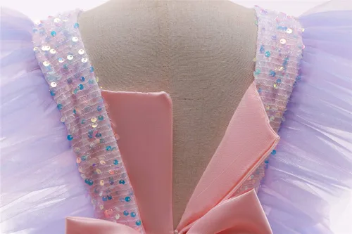 Miniatura 6 de NNJXD Vestido de princesa para niña, vestido de tul para fiesta de boda