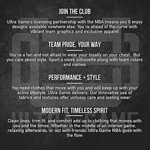 Miniatura 6 de Ultra Game Camiseta oficial de la NBA de manga larga con cremallera corta para hombre Color del