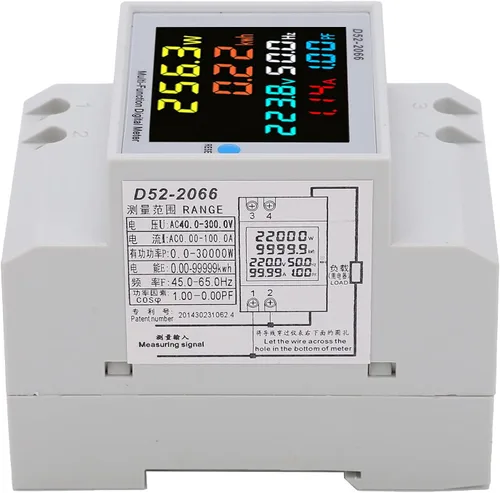 Miniatura 8 de Medidor de vatios-hora, medidor eléctrico LCD, medidor de electricidad monofásico, medidor de energía para el hogar, medidor de energía monofásico