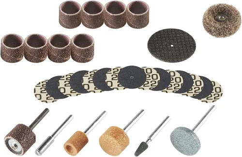 Dremel 686-01 Kit de accesorios de herramientas rotativas de lijado y molienda de 31 piezas, incluye tambores de lijado, piedras de molienda, pulido