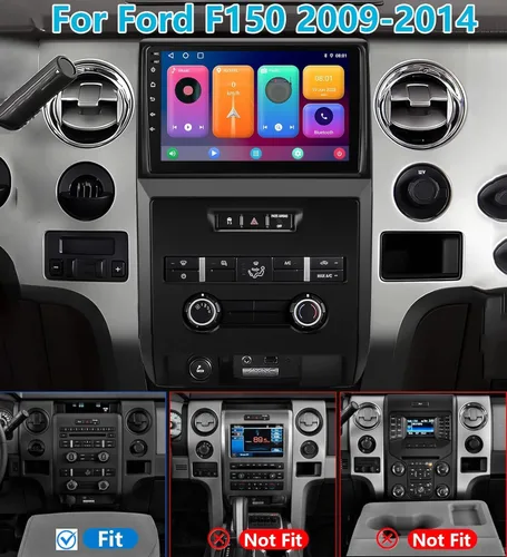 Miniatura 2 de Plug and Play 4G+64G Android 15 Estéreo de coche para Ford F150 2009-2014, Carplay inalámbrico Android Auto 9 pulgadas QLED 1280 * 800 pantalla