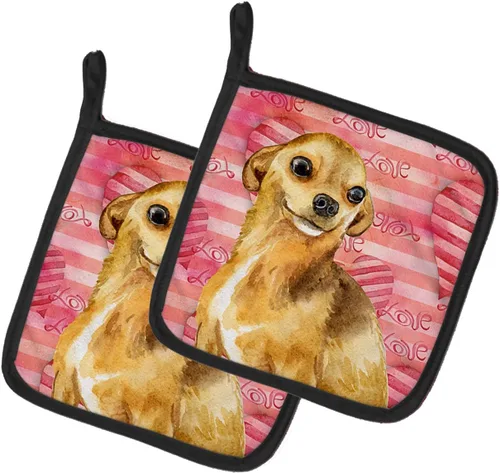 Miniatura 8 de Caroline's Treasures BB9655PTHD - Juego de soportes para ollas de cocina resistentes al calor, almohadillas calientes para horno, 7 1/2 x 7 1/2