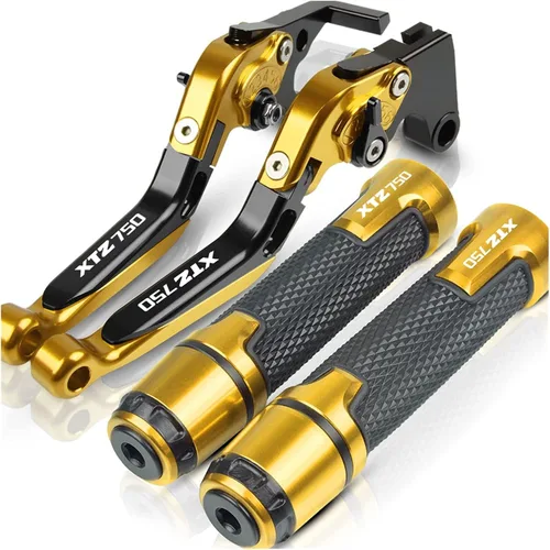 Miniatura 12 de Accesorios CNC para motocicleta, ajustable, plegable, extensible, con logotipo, palancas de embrague de freno, manillar, extremos para Yamaha XTZ750