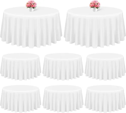 Miniatura 149 de Showgeous Paquete de 4 manteles rectangulares de poliéster de 60 x 102 pulgadas, resistentes a las arrugas, lavables, para bodas, mesas de comedor