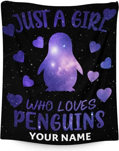 Miniatura 9 de Manta de pingüino para regalar – Manta de 30 x 40 pulgadas para adultos y niños, mantas negras de felpa suave para sofá, oficina