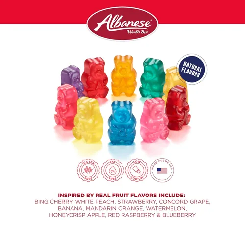 Miniatura 5 de Albanese World's Best True to Fruit™ - Gomitas de frutas favoritas estadounidenses, bolsa de caramelo de 0.75 onzas (paquete de 200)