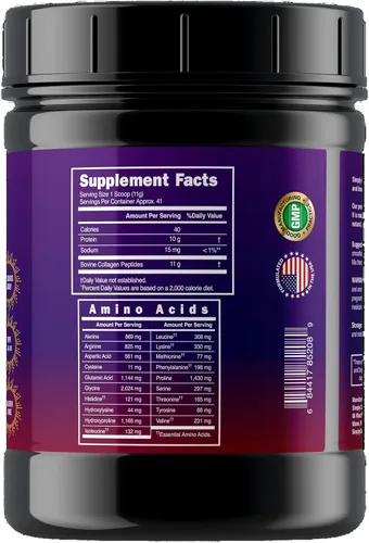 Miniatura 10 de Simply Collagen® Péptidos de colágeno hidrolizados en polvo alimentados con pasto, sin sabor, tipo I y III para apoyar el cabello, la piel