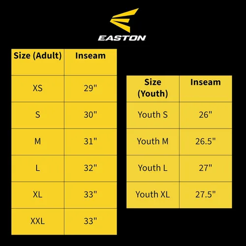 Miniatura 6 de Easton Rival+ Pantalón de béisbol de largo completo, ajuste semirrelajado, tallas para adultos, unicolor o ribeteados
