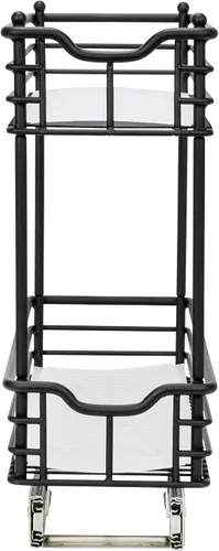 Miniatura 10 de Household Essentials Organizador extraíble de dos niveles de acero negro mate