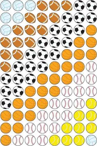 Miniatura 2 de Trend, Inc. - Pegatinas superformas de pelotas deportivas, 800