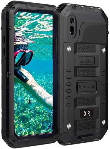 Miniatura 133 de Mitywah Funda impermeable para iPhone 7/iPhone 8 / iPhone SE 2020, funda de metal resistente de grado militar, protección de cuerpo completo
