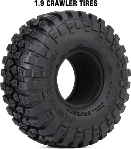 INJORA 1.9 Neumáticos sobre orugas RC Rock Terrain Neumático para 1/10 RC Crawler TRX-4 Axial SCX10 90046 SCX10 III AXI03007 Tamiya CC01 D90 D110
