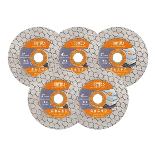 Miniatura 10 de BGTEC Hojas de sierra de diamante, rueda de corte de 4.5 pulgadas/4.528 in para baldosas de cerámica, azulejos de porcelana, mármol, piedra