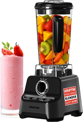 Gourmia Licuadora comercial para encimera, jarra de 2 L sin BPA, 4 preajustes, motor de alta velocidad de 1500 W, 45,000 RPM, marcación de velocidad