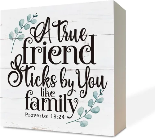 Miniatura 12 de Señales de madera cristianas, versículo de la Biblia Jeremías 29:11 - Porque sé los planes que tengo para ti, señal de caja decorativa para mesa