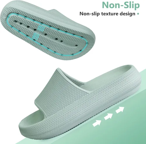 Miniatura 4 de Youecci Sandalias de nube para niños, sandalias de ducha, sandalias de baño, piscina, cómodas pantuflas de suela gruesa, zapatos de playa