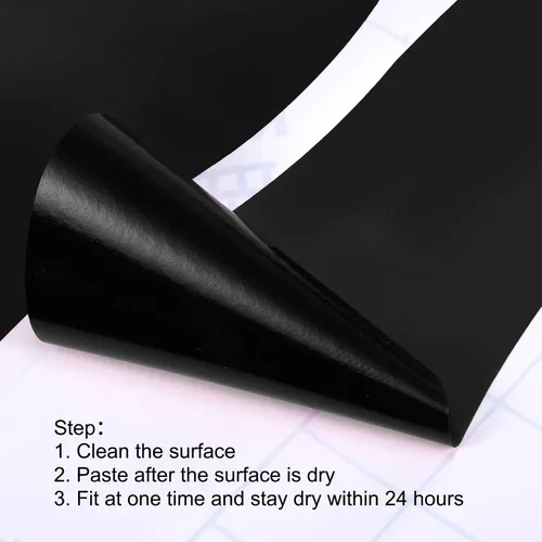 Miniatura 4 de PATIKIL Adhesivo de huellas de 6 x 2 pulgadas, 4 pares de PVC para suelo de zapatos pequeños para decoración de clase, guía de escaleras, color negro