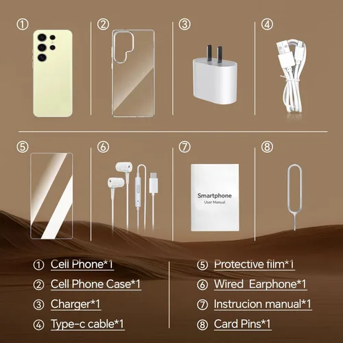 Miniatura 9 de Teléfono celular I24 Ultra desbloqueado Android 14, teléfono celular Octa-core, batería de 6800 mAh carga rápida, pantalla FHD+ de 6.8", 4GB+128GB