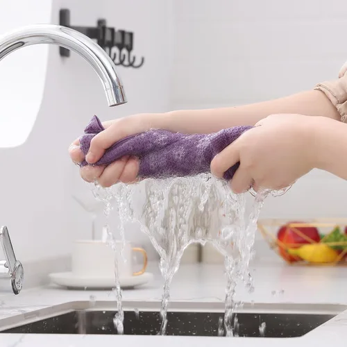 Miniatura 307 de Kitinjoy - Paños de cocina de 100 % algodón, tela de tejido gofrado, paño de limpieza ultrasuave, absorbente y de secado rápido. Beige