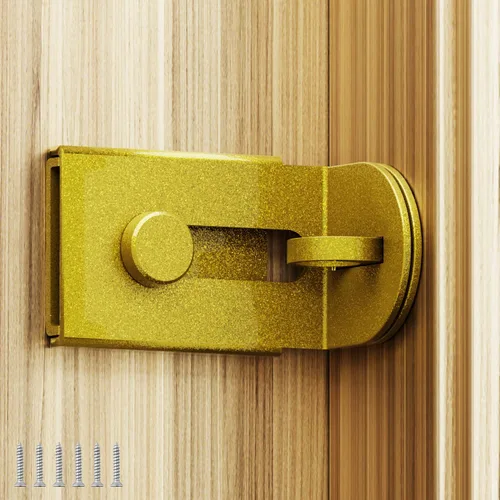 Miniatura 14 de Cerradura de puerta corredera, cerradura de cerrojo de puerta de 90 grados, candado de seguridad de ángulo recto de acero inoxidable con tornillos