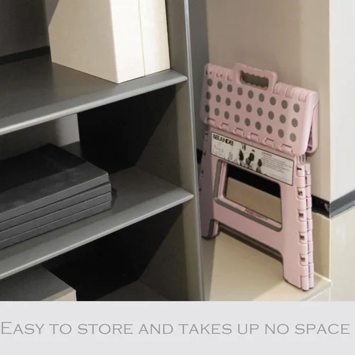Miniatura 5 de Taburete plegable lo suficientemente resistente y seguro, soporta hasta 300 libras, reposapiés de 11 pulgadas para adultos o niños, escalera Puple