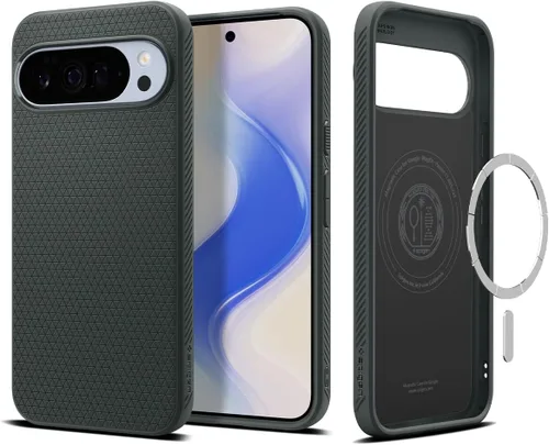 Spigen Funda para Pixel 10 Pro XL, Liquid Air MagFit (2025) [diseñada para Pixelsnap, compatible con accesorios MagSafe] - Verde abismo