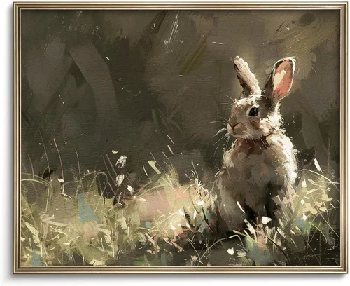 Miniatura 70 de Pintura vintage de paisaje de campo de flores silvestres, arte de pared de paisaje rural de granja, impresión artística de paisaje de jardín