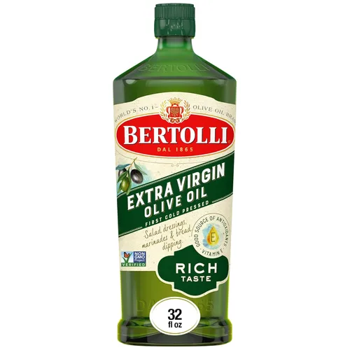 Bertolli Aceite de oliva virgen extra, sabor rico, primer prensado en frío, contiene polifenoles, 32.0 fl oz