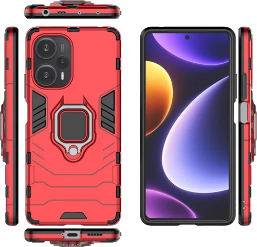 Miniatura 8 de Funda para Xiaomi Poco F5 5G, soporte magnético para automóvil para Xiaomi Poco F5 5G 23049PCD8G/Redmi Note 12 Turbo 5G 23049RAD8C0 Case Negro