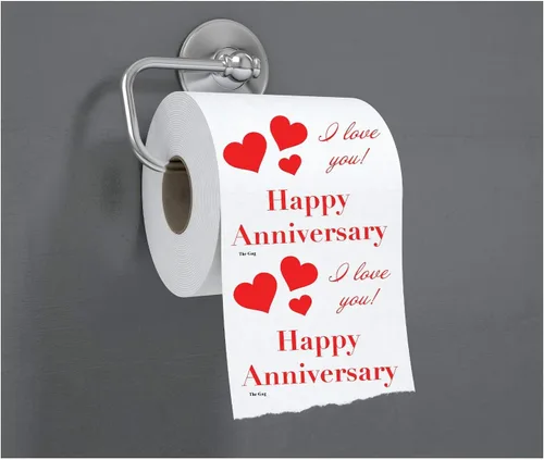 Rollos de papel higiénico - Papel higiénico al por mayor a granel Papel higiénico real FELIZ ANIVERSARIO Broma Regalo de broma