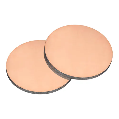uxcell Hoja de cobre puro, 2 piezas de 2 x 0.1 pulgadas, calibre 10, placa redonda de metal de cobre T2 para manualidades, reparaciones eléctricas