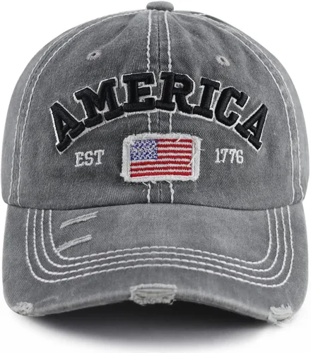 Miniatura 2 de GzacDeope Gorra de béisbol con bandera estadounidense para hombres y mujeres, divertida gorra de béisbol bordada de algodón ajustable