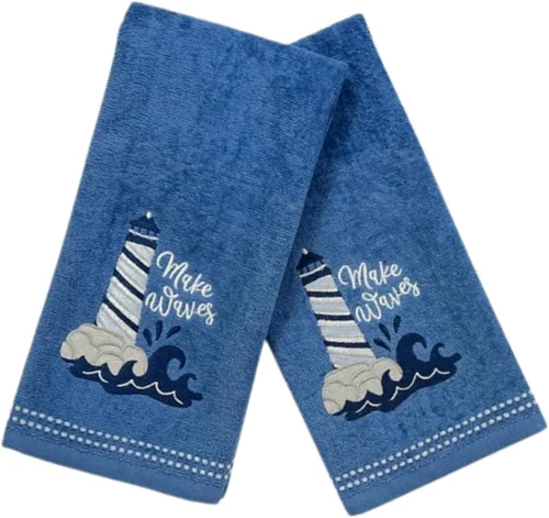 Miniatura 14 de Serafina Home Toallas de mano náuticas para huéspedes: Coastal Love Anchors The Soul, 2 piezas suaves y absorbentes