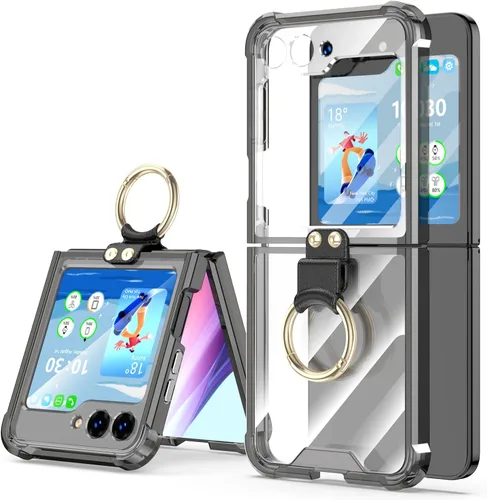 Miniatura 9 de Funda magnética diseñada para Galaxy Z Flip 5 con protección de bisagra y soporte [compatible con MagSafe] para Samsung Flip 5 Slim Funda protectora