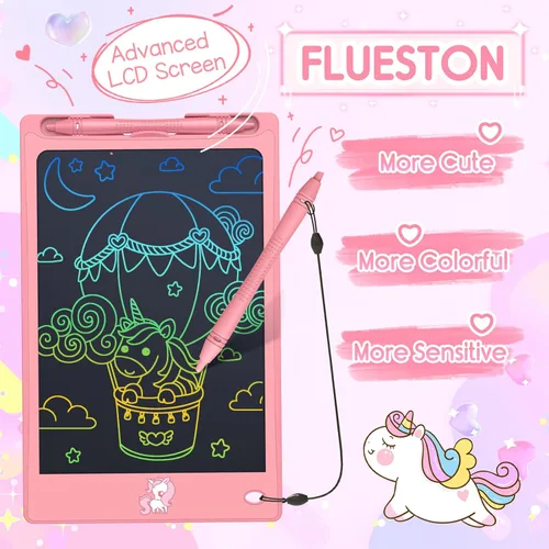 Miniatura 6 de FLUESTON Juguetes Tableta de Escritura LCD para Niños Pequeños, Juguetes para Niños y Niñas de 3, 4, 5, 6, 7, 8 años, 8.8 pulgadas, 1 unidad en 1