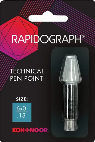 Miniatura 4 de Koh-I-Noor Rapidograph Punta de repuesto de acero inoxidable, 0.047 in, 1 cada uno (72D.4)