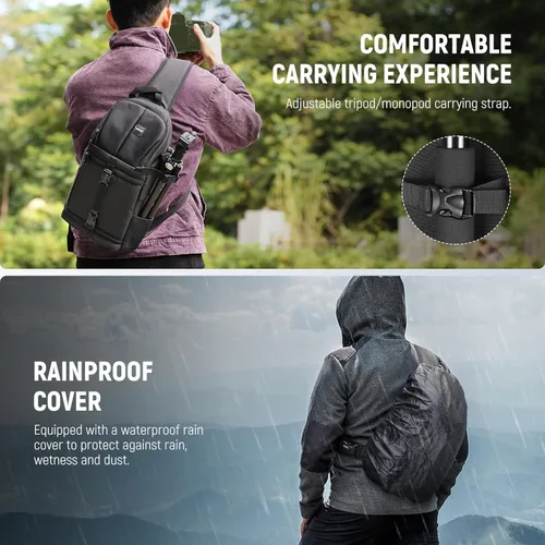 Miniatura 10 de Neewer Mochila profesional para cámara Nikon Canon, Sony y otras cámaras y lentes DSLR, trípode, otros accesorios, bolsa duradera impermeable