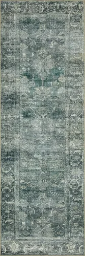 Miniatura 8 de Loloi Magnolia Home de Joanna Gaines, Colección Banks BAN-03 Azul/Laguna, 2 pies 3 pulgadas x 3 pies 9 pulgadas, altura de pelo de.13 pulgadas