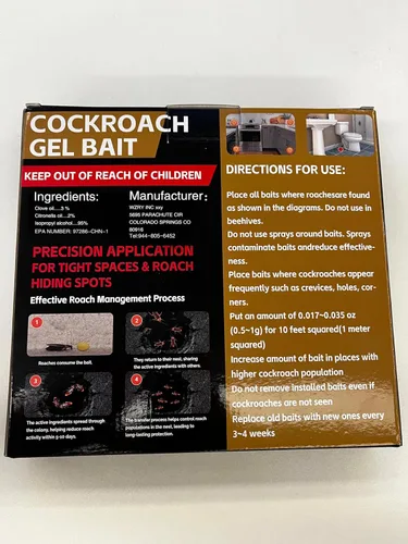Miniatura 7 de Cebo de gel para cucarachas, 4 tubos para uso en interiores y exteriores, repelente eficaz de cucarachas para el hogar, cocina y garaje