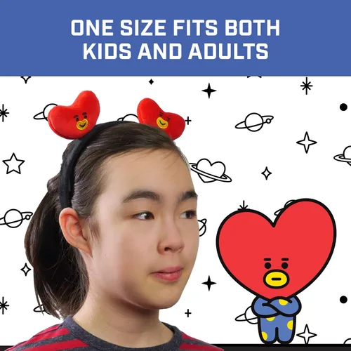 Miniatura 37 de Concept One BT21 LINE FRIENDS - Diadema bordada de felpa 3D para mujer, Chimmy
