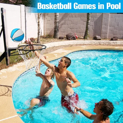 Miniatura 5 de TNELTUEB Mini baloncesto de repuesto de 8.5 pulgadas para piscina de baloncesto, juguete para interiores y exteriores, se adapta a todos