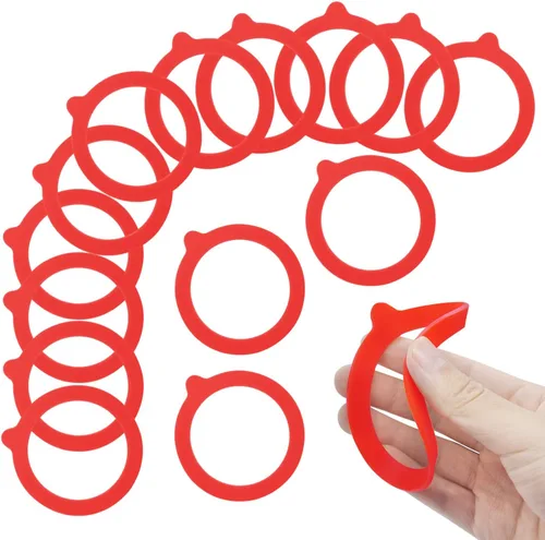 Miniatura 10 de 12 piezas de juntas de repuesto de silicona para frascos, anillos de sellado de goma herméticos, anillos de sellado de junta de silicona a prueba