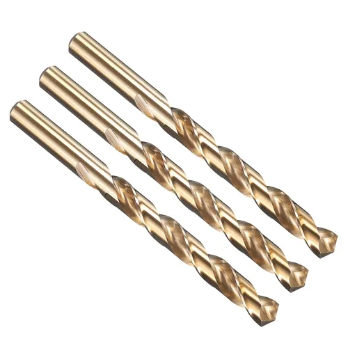 Miniatura 73 de PATIKIL Broca Jobber de 0.039 in, vástago recto M35 cobalto 5% acero de alta velocidad 135° acabado dorado para metal duro de acero inoxidable - 2