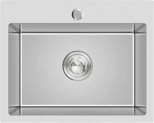 Fregadero empotrable de cocina de 20 pulgadas, TSIBOMU Fregadero de cocina pequeño de acero inoxidable de un solo compartimento níquel cepillado,
