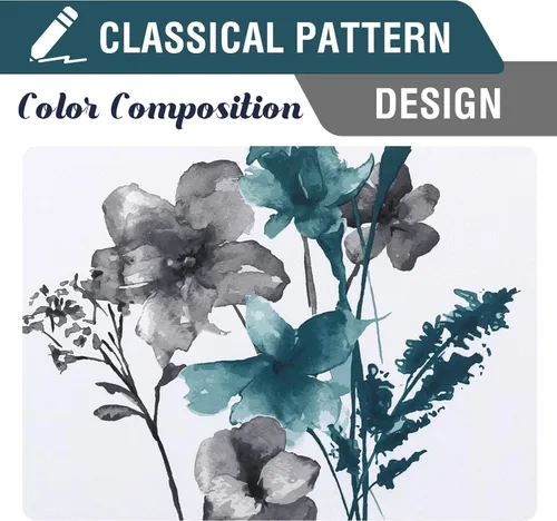Miniatura 4 de H.VERSAILTEX Cenefas de cortina 100% opacas para ventanas de cocina, juego de 2 paneles de Cattleya con estampado floral Leah con aislamiento