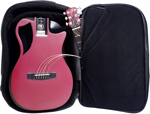 Miniatura 19 de Journey Instruments Guitarra de viaje de fibra de carbono – OB660M Guitarra acústica de bajo portátil con sistema plegable patentado – Estuche